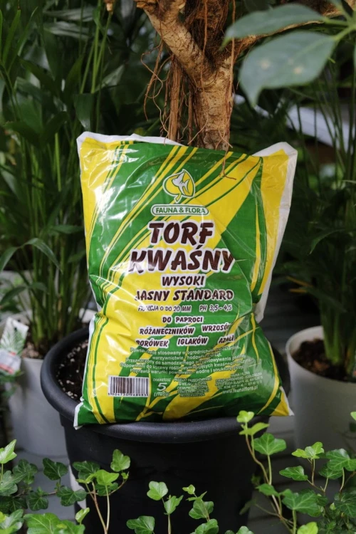 Fauna i Flora Torf Kwaśny Wysoki Jasny Standard Frakcja 0 do 20 mm PH 3,5-4,5 5 litrów