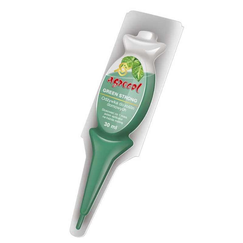 Agrecol GREEN STRONG 30 ml to odżywka wspierająca zdrowy wzrost roślin doniczkowych, idealna do poprawy kondycji i wyglądu roślin w domu.