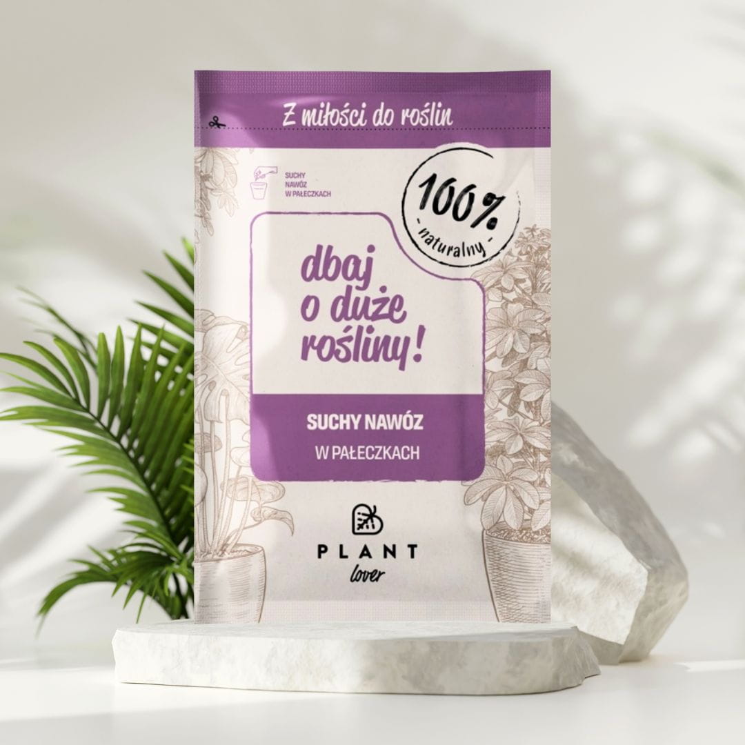 Nawóz Plant Lover 40 g to praktyczne wsparcie dla dużych roślin doniczkowych, zapewniające bujny wzrost w każdym wnętrzu.