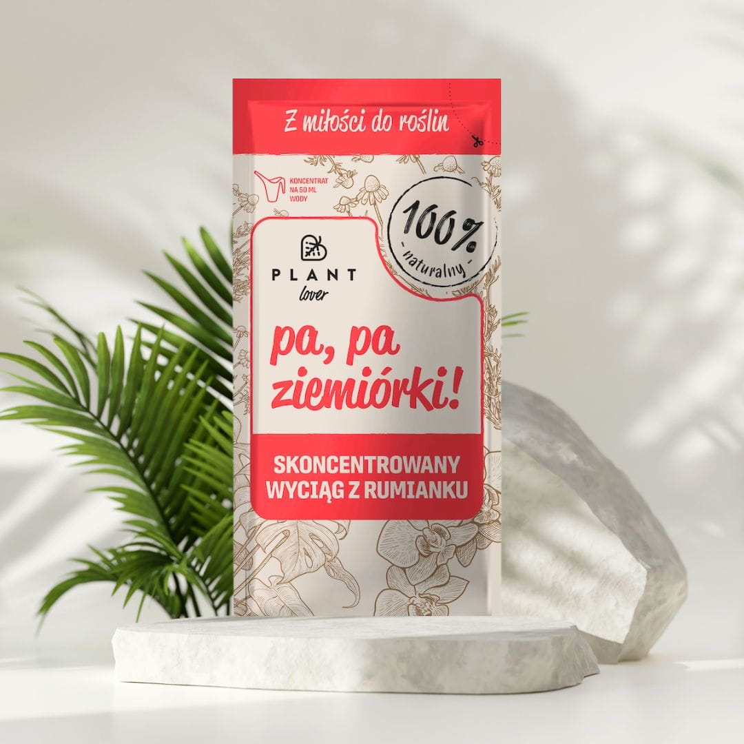 Plant Lover Pa, Pa Ziemiórki 50 ml to skoncentrowany wyciąg z rumianku, który chroni rośliny doniczkowe przed szkodnikami i wspiera ich zdrowy wzrost.